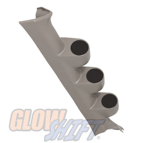 08-10 gray ford super duty f-250 f-350 powerstroke triple gauge pillar pod