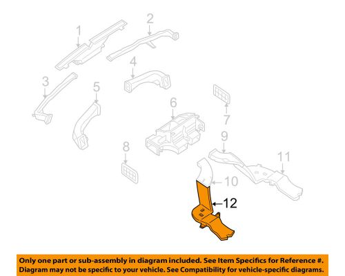 Suzuki oem 09-12 equator instrument panel dash-rear duct left 7465182z00