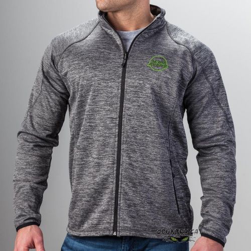 Arctic cat men&#039;s team arctic full zip polyester collar sweatshirt - gray 5279-08