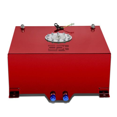 15 gallon/57l lightweight red coat aluminum race fuel cell tank+level sender