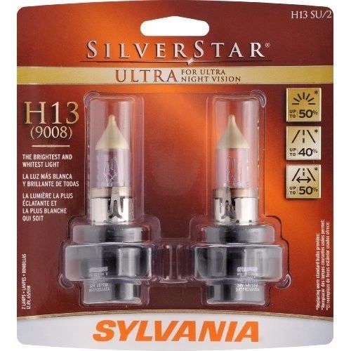 Sylvania h13 silverstar ultra high performance halogen headlight bulb