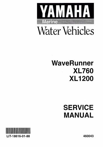 Yamaha waverunner service manual 1999 xl700, xl760 &amp; xl1200