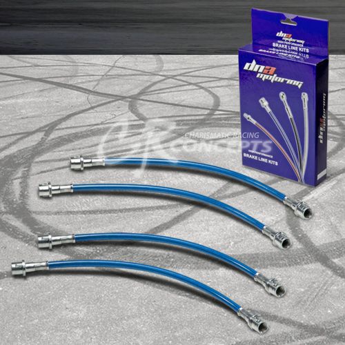 High performance stainless steel braided brake line 98-05 porsche 996/991 blue