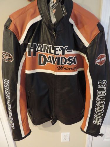 Harley davidson prestige leather jacket sz xl motorcycle jacket new with tags