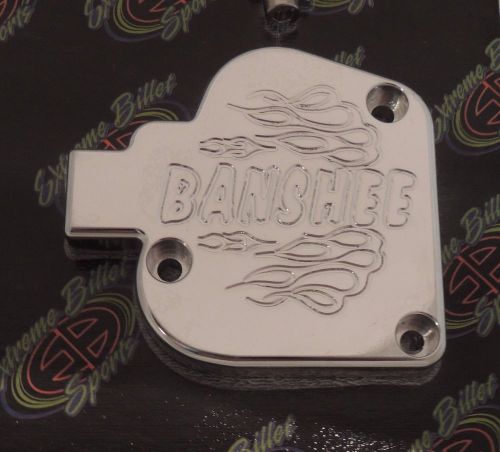 Yamaha banshee 350 yfz350 flaming flames polished billet aluminum throttle cover