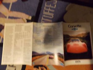 Original corvette 1979 sales brochure--large fold out