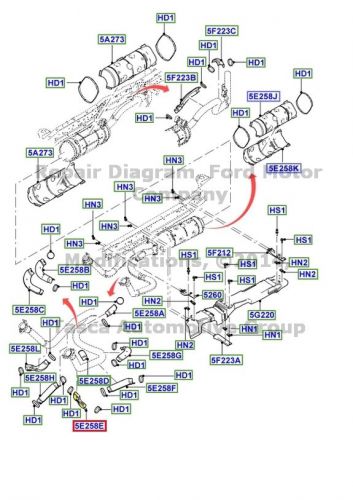 New oem exhaust system heat shield 6.8l v10 2005-2010 f series s d #5c3z-5k284-d