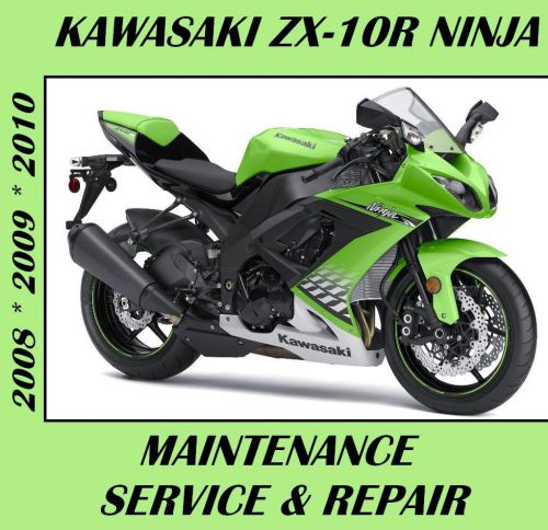 Kawasaki zx10r ninja zx1000 maintenance service repair manual 2008 2009 2010