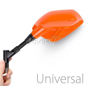 Mirrors orange big wider view fin style for honda cm185 cm200 cm400 cb cj nx