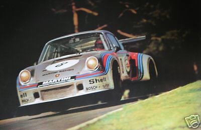 Porsche 911 carrera rsr airborne 1974 poster new