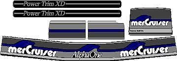 Mercruiser the new blue alpha two gen 2 decals w/gray rams sticker set