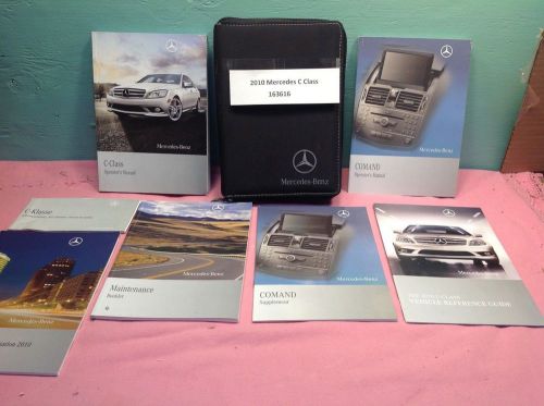 2010 mercedes benz c-class c250 c300 c350 c63 amg owner&#039;s manual w/ zipper case