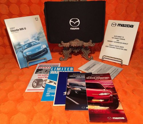 2007 mazda mx-5 mx5 miata owners manual operator&#039;s set 07 ◻excellent condition◻