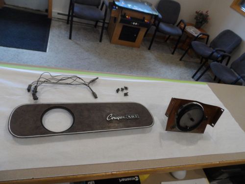 1969 69 mercury cougar xr-7 dash clock assembly with woodgrain panel &amp; harness