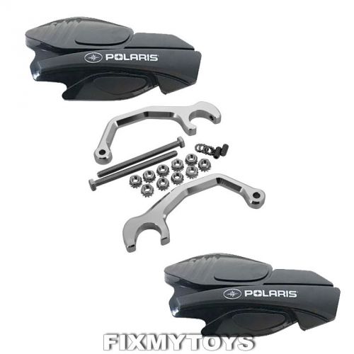 Black hand guards billet kit 2006 2007 2008 polaris 600 switchback rmk iq dragon