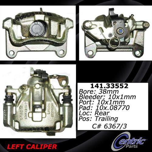 Centric 141.33552 rear brake caliper-premium semi-loaded caliper