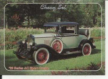 &#039;29 series ac sport coupe- #2 &#034;chrome card&#034; out of sub set from &#039;92 chevy set