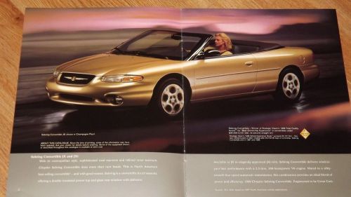 1999 chrysler sebring convertible &amp;coupe original dealership sales brochure