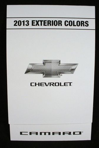 2013 chevrolet camaro  paint color chip brochure - original