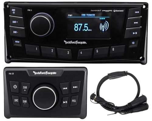 Rockford fosgate pmx-5 2.7&#034; digital media marine bluetooth mp3 receiver w/remote