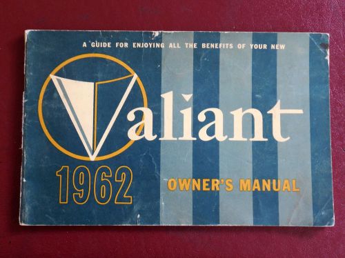 1962 plymouth valiant owners manual very nice original