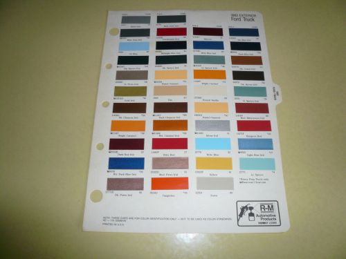 1982 ford truck r-m color chip paint sample - vintage