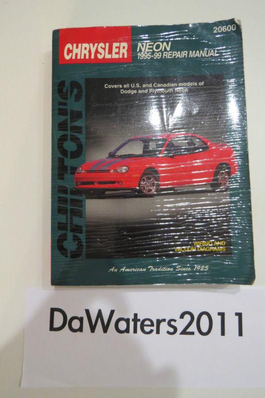 20600 chilton chrysler neon 1995-1999 car repair manual free s&h