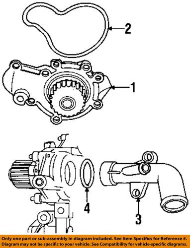 Mopar oem 4777171ab water pump-inlet tube