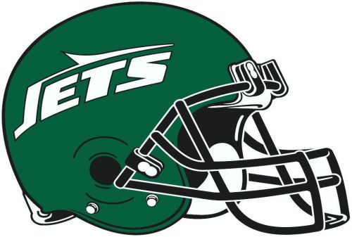 Jets helmet car auto bumper sticker vinyl wall window graphic decal 9.5x6.5 grn