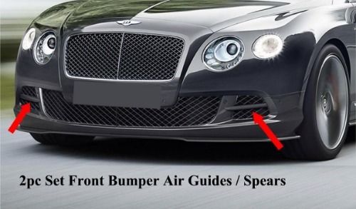 2013-2015 bentley continental gtc w12 air guides spears (set) (unpainted)