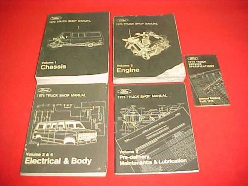 1975 original ford bronco f 100 150 250 350 truck shop service repair manual 75