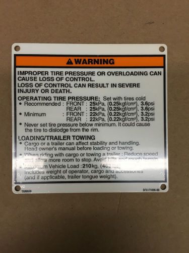 Yamaha caution decal 5fu-f1696-00-00 big bear bruin kodiak grizzly 350 400