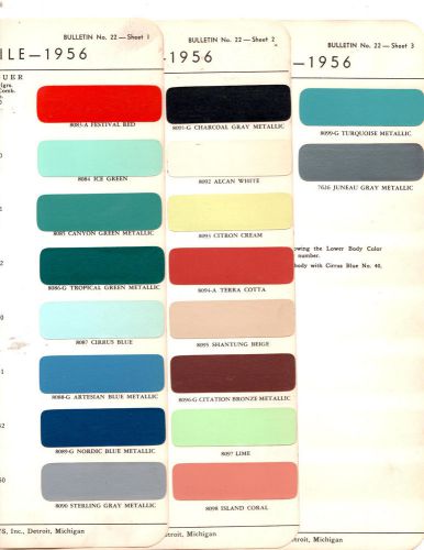1956 oldsmobile 88 super 88 98 56 paint chips acme 2