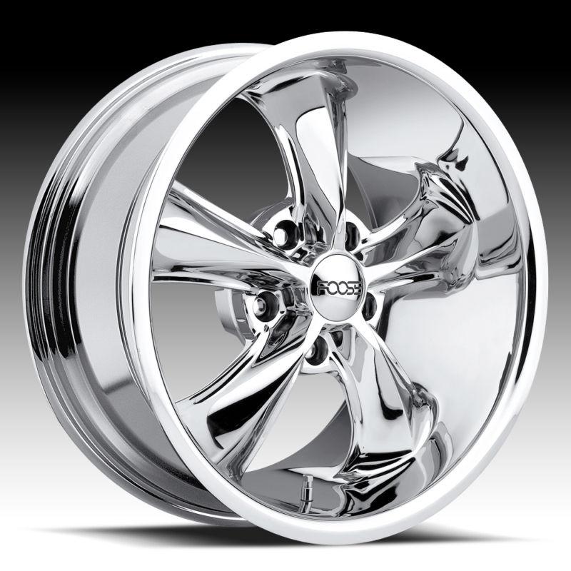 20" x 8.5" & 20" x 10" foose legend f105 charger chrome staggered wheels rims 