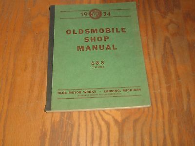 1934 oldsmobile factory service manual large original