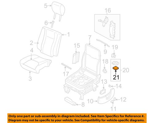 Lincoln ford oem 03-06 navigator front seat-filter 5l7z19e880ab