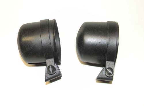 Autometer gauge mounting cups set of 2  2 1/16&#034; diameter black steel exc cond