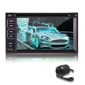 Car in-dash audio 2din dvd player 6.2&#034; wince stereo no-gps bluetooth mic+camera
