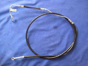 Authentic oem take off part -  harley black stock front upper brake lines 