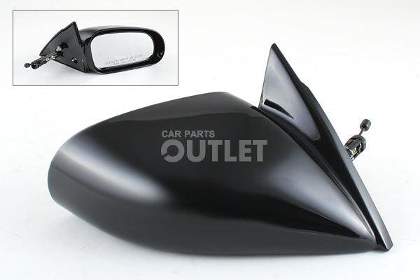 1995-1999 eclipse manual remote mirror new fixed type raw smooth gloss blk right