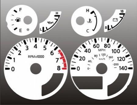 2005-2007 xterra pathfinder frontier instrument cluster white face gauges 05-07