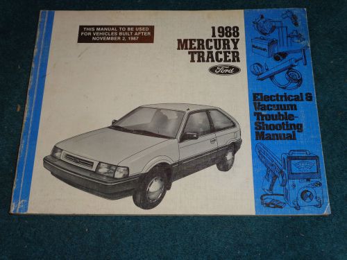 1988 mercury tracer / wiring &amp; vacuum diagram shop manual / original book