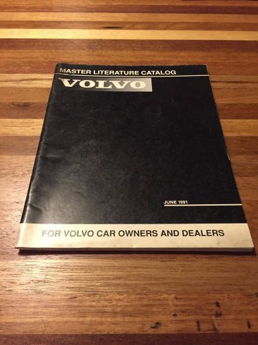Volvo oem master literature catalog 1991