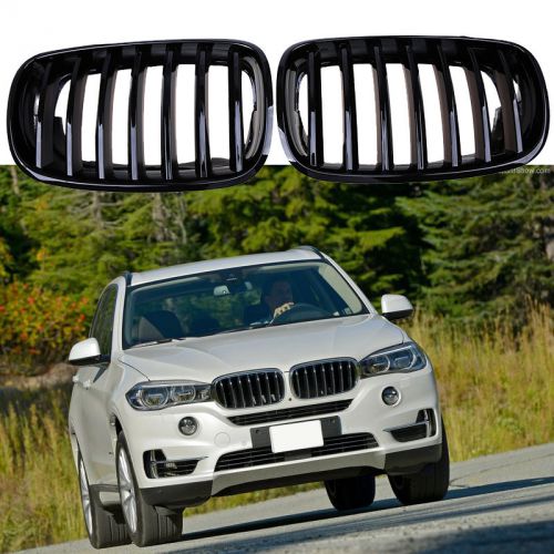 Shiny front hood grill for bmw x5/x6 e70 e71 e72 2006-2014 painting gloss black