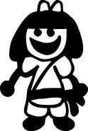 Vinyl stick people family car wall #1best decal sticker martial arts karate girl