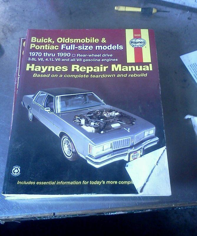 Haynes manual buick,  oldsmobile , pontiac , full size models 1970-1990