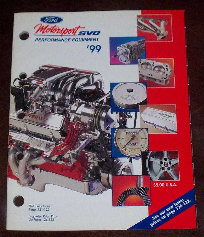 1999 ford motorsport svo performance equipment catalog- excellent!!