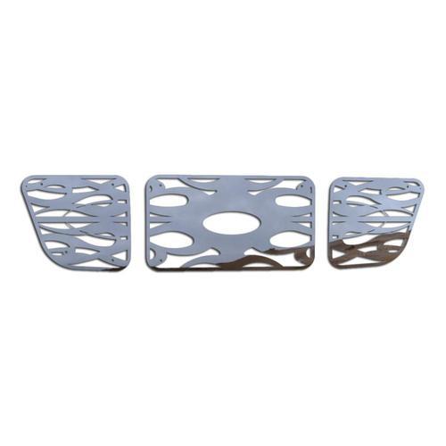 Ford ranger 98-00 stainless horizontal flame front metal grille trim cover