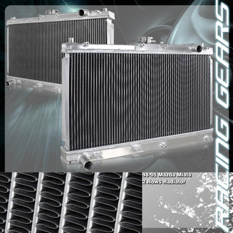 99-05 mazda miata mx5 manual transmission jdm dual core 2 row aluminum radiator