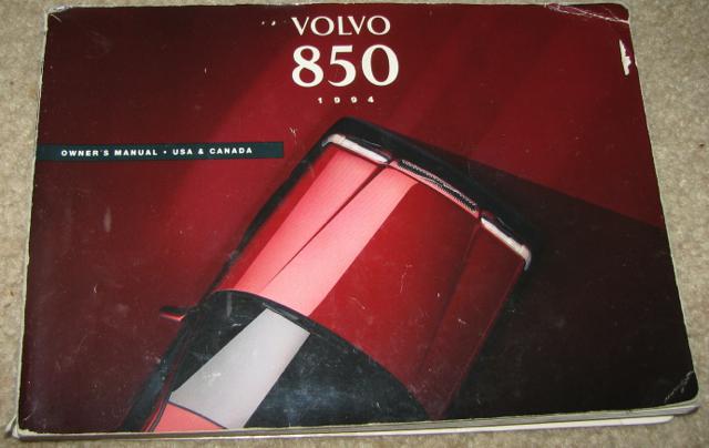 Genuine 1994 volvo 850 owners manual